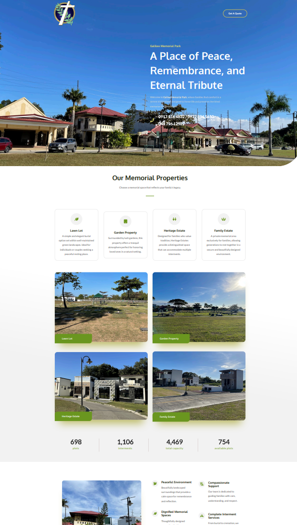 Galilee Memorial Park website
