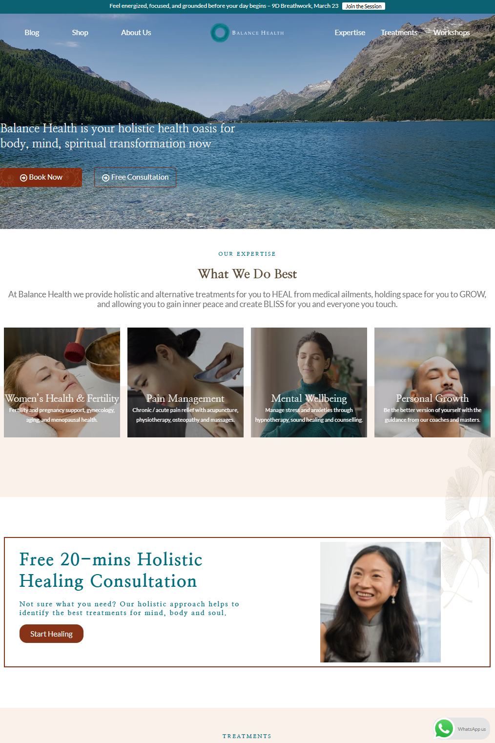 Balance Health website