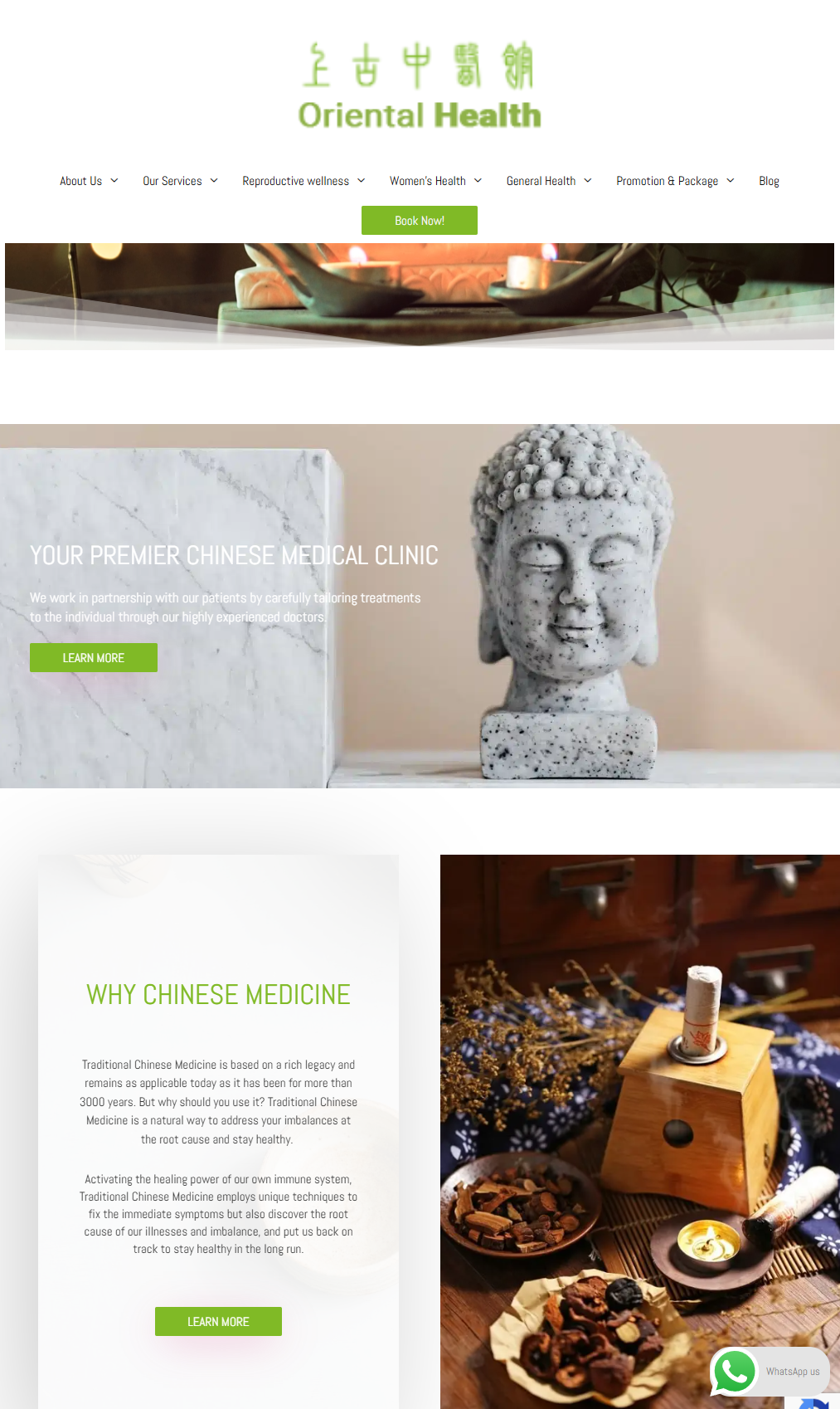 Oriental Health website